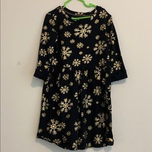 Cat & Jack Girls gold snow flake dress